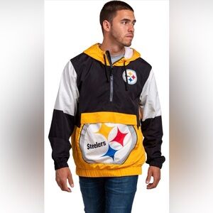 NFL Steelers FOCO NFL mens Steelers Logo Warm-up Windbreaker 2X